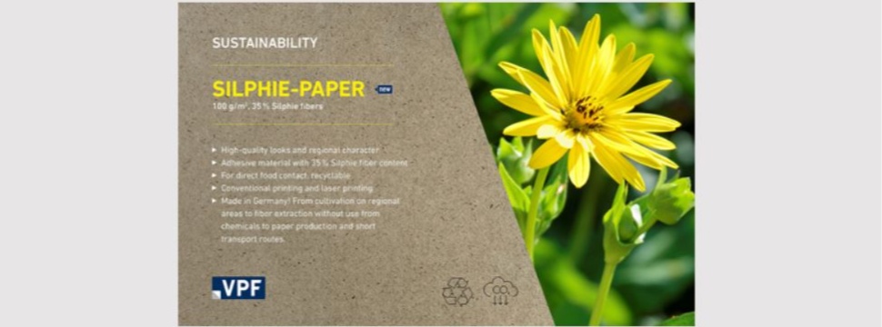 VPF launches innovative self-adhesive material made of silphie paper