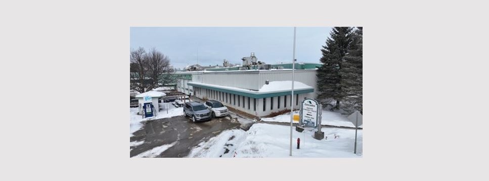 Cascades recycled boxboard manufacturing plant in Kingsey Falls