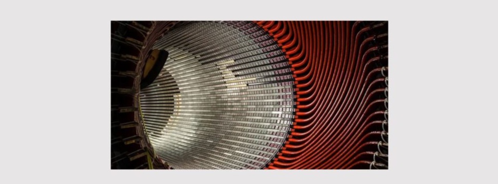 Bewickelter Stator eines Turbogenerators