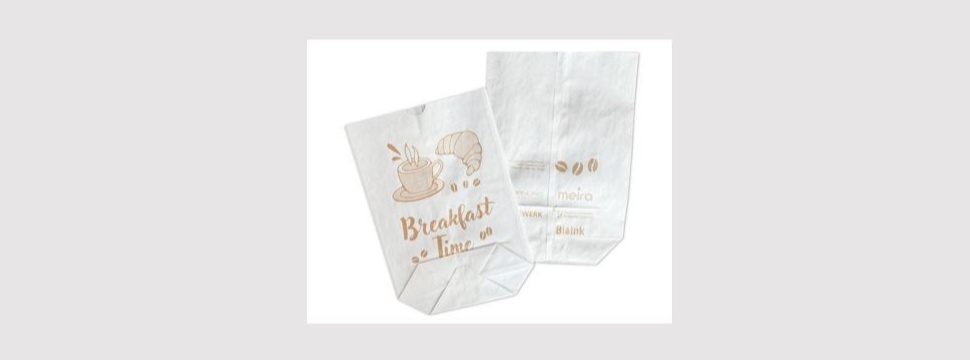 Paper cross-bottom bags are printed with bio-based ink colored by a coffee-roasting side stream.