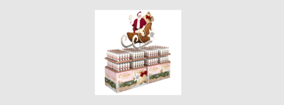 Panther Display has developed a variably configurable Euro pallet placement - a three-dimensional sleigh, in which the classically depicted Santa Claus brings the presents