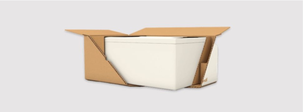 Mondi's 100% recycelbare Wellpappverpackung für Warmhaus Heizkessel und Heizkörper