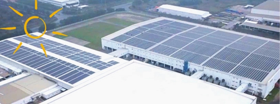 A solar power generation system is now fully activated at Vietnam Plant