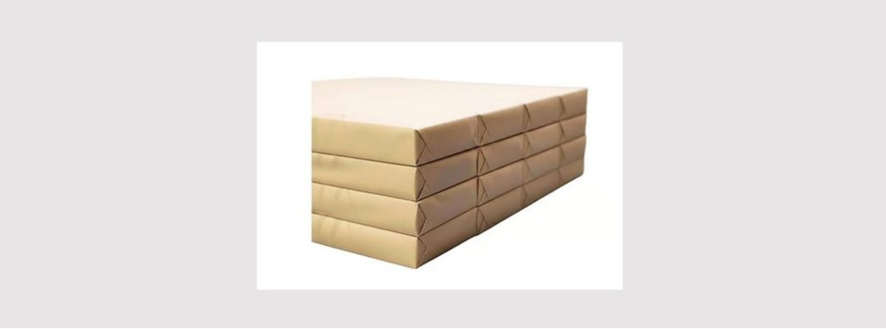 Mondis Eco/Vantage Kraft Pro wird verwendet, um Schalen mit Laminatplatten zu umwickeln