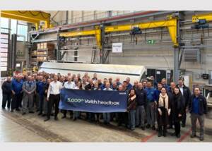 Das Voith-Team vor dem dreitausendsten Stoffauflauf