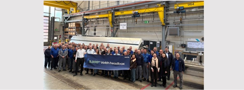 Das Voith-Team vor dem dreitausendsten Stoffauflauf
