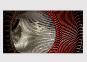 Bewickelter Stator eines Turbogenerators