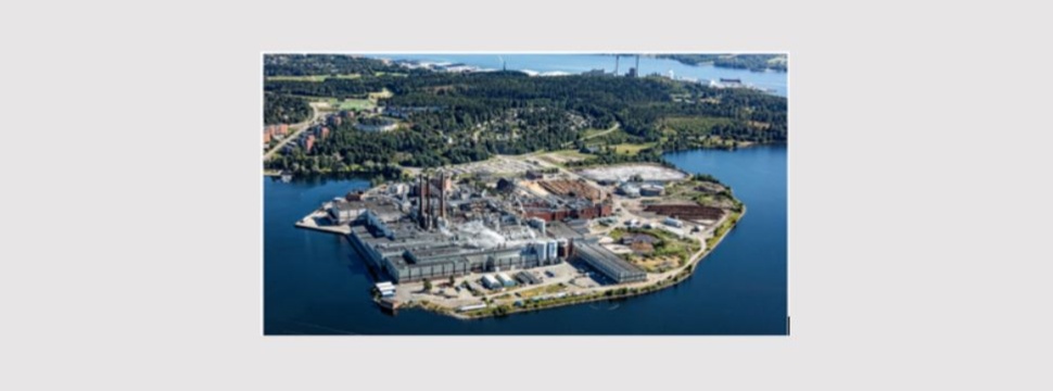 Zellstofffabrik SCA Ortviken in Sundsvall, Schweden