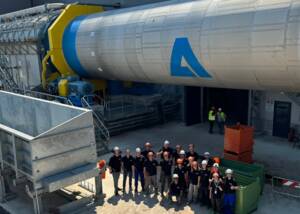 Teams from DS Smith and ANDRITZ following the successful start-up of the stock preparation line