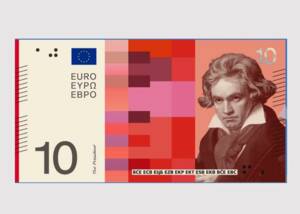 10 Euro banknote with Beethoven