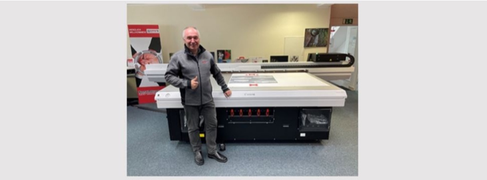 Canon installs first Arizona 135 GT in Germany at ERPA Systeme GmbH in Göttingen.