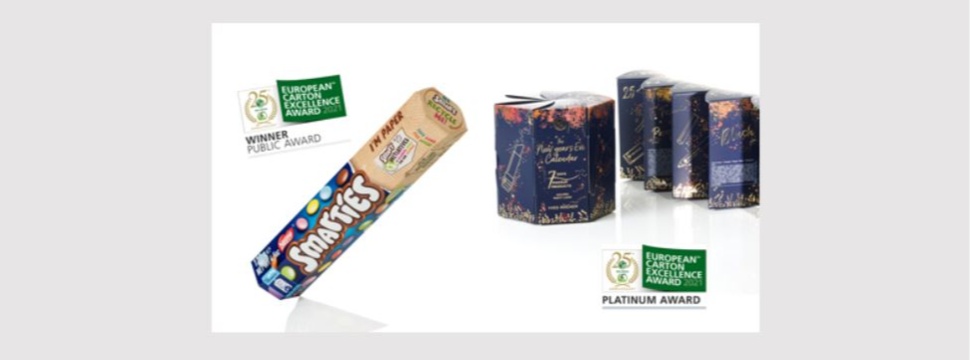 2021 Carton Excellence Awards Public Award and Platinum Award winners on Metsä Board paperboard