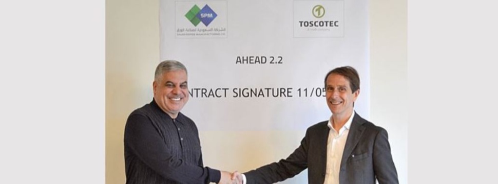 Toscotec will supply an AHEAD 2.2S tissue machine to Saudi Paper Group