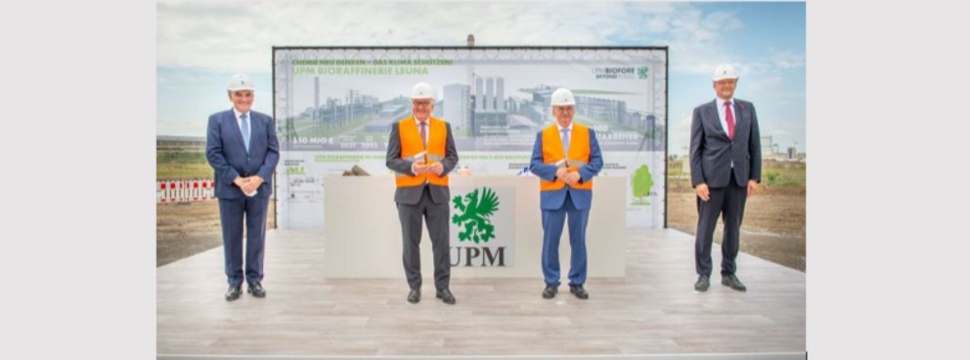 German Federal President Frank-Walter Steinmeier visits UPM Biochemicals Project in Leuna