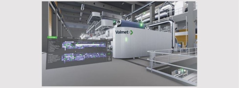Die von Valmet gelieferte virtuelle Mühle ist ein digitaler Konstruktionszwilling der Maschinen des Kunden und der umliegenden Anlagen. Sie kann für die Schulung von Bedienern und Wartungspersonal sowohl vor der ersten Inbetriebnahme als auch vor größeren Stillständen eingesetzt werden.