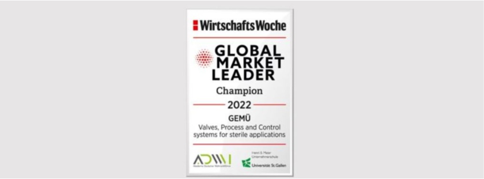 GEMÜ honoured as "Global Market Leader"