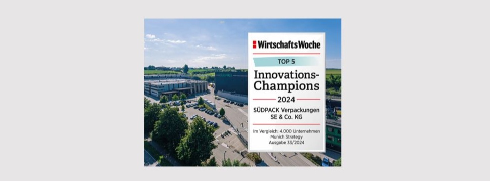 SÜDPACK von der WirtschaftsWoche zum Innovations Champion gekürt