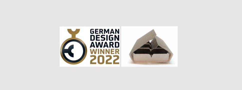 Palm: German Design Award 2022 for LockWell - paper tray made of ultralight corrugated cardboard