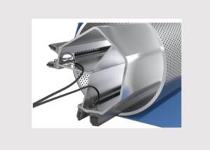 Cutaway view of a suction roll: SealView NG continuously monitors the wear of the sealing strips via pneumatic lines