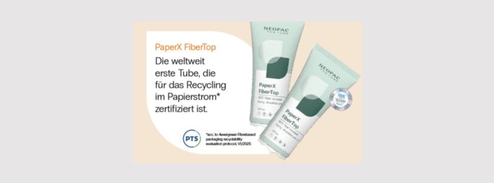 Neopac erhält Zertifizierung für Papier-Tube im Standardrecycling