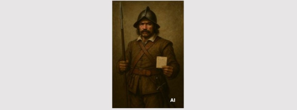 Soldat mit Waffe und Passauer Kunst