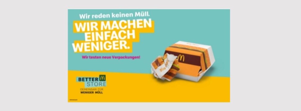 We don't talk trash - we just do less! McDonald's Germany tests new packaging concept at 30 locations