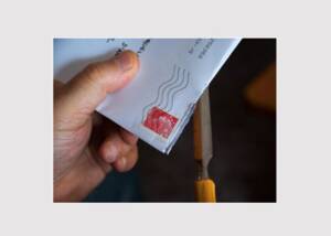 Opening of a letter