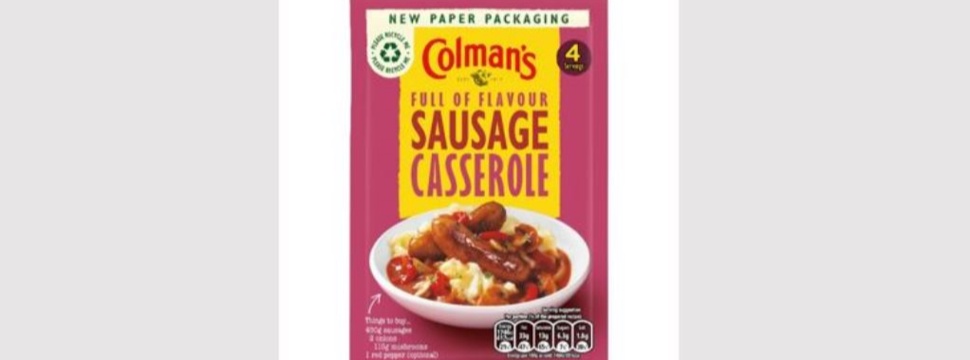 Mondi und Unilever servieren aluminiumfreie Verpackung auf Papierbasis für Colman's Meal Makers.