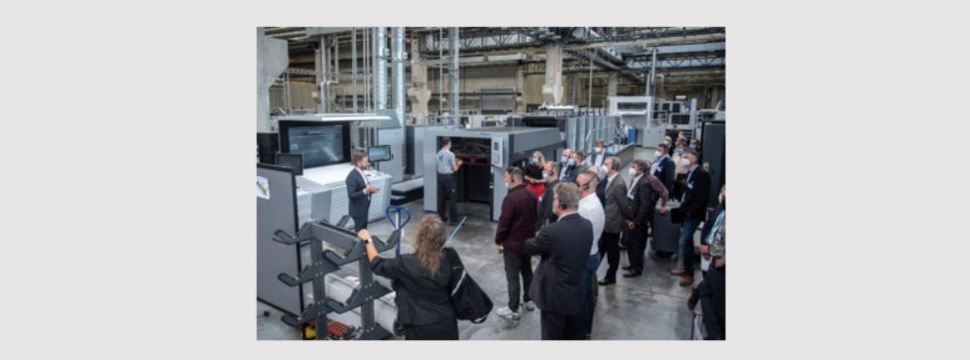 Customers show great interest in Heidelberg innovations at the new PMC at the Wiesloch-Walldorf site.