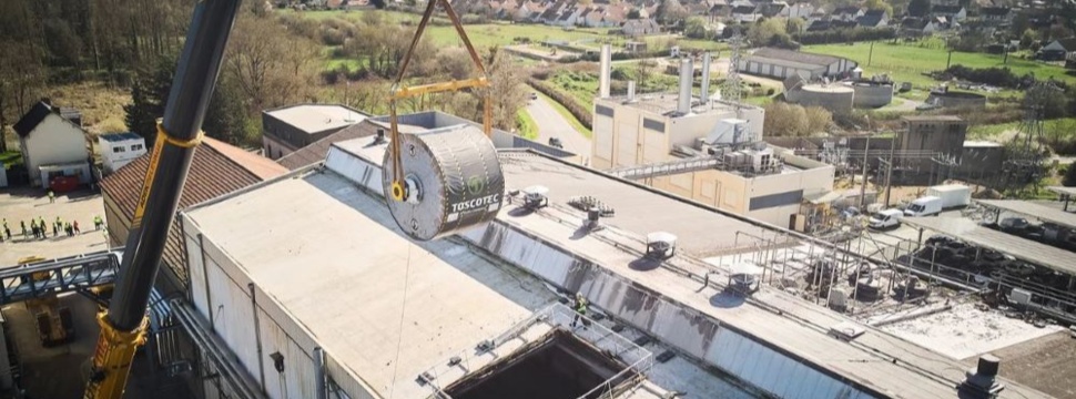 Umbau der Trockenpartie von PM3 bei Papeterie Le Bourray