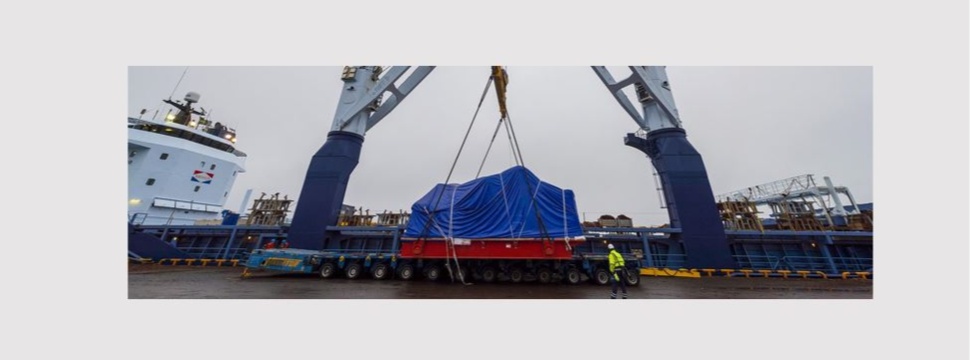 Metsä Bord: New massive turbine and generator arrived to Husum with special shipment from Germany