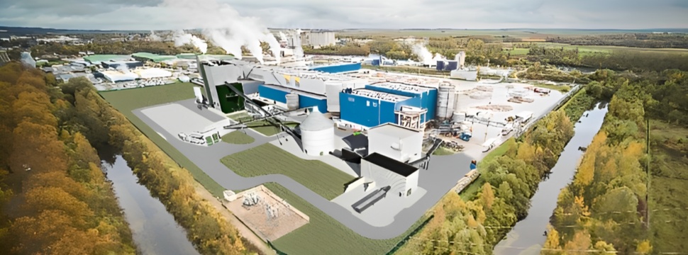 Initial sketch of the SAICA Nogent plant that will handle biomass and paper rejects.