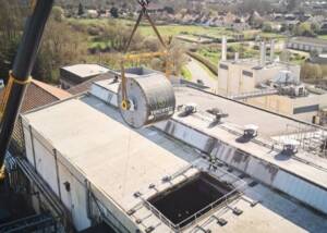 Umbau der Trockenpartie von PM3 bei Papeterie Le Bourray