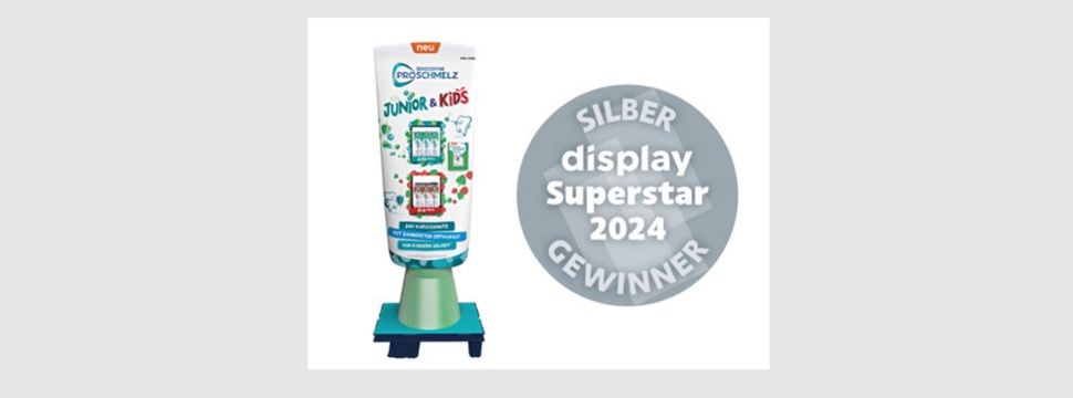 The award-winning quarter-pallet display – developed for the Sensodyne brand and its ProSchmelz Junior & Kids product – delivered an impressive performance for the jury with its innovative design and technical sophistication.