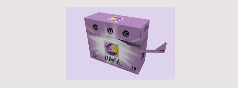 One-piece Click Box - functional laundry pod packaging