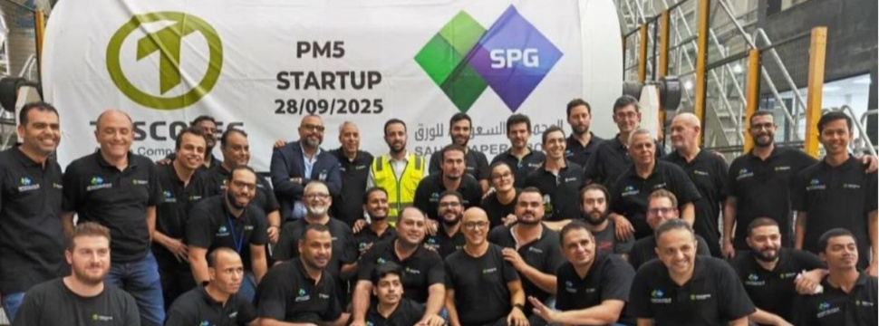 Toscotec nimmt PM5-Tissue-Anlage für Saudi Paper Group in Saudi-Arabien in Betrieb