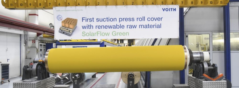 Bio-based SolarFlow Green suction press roll cover