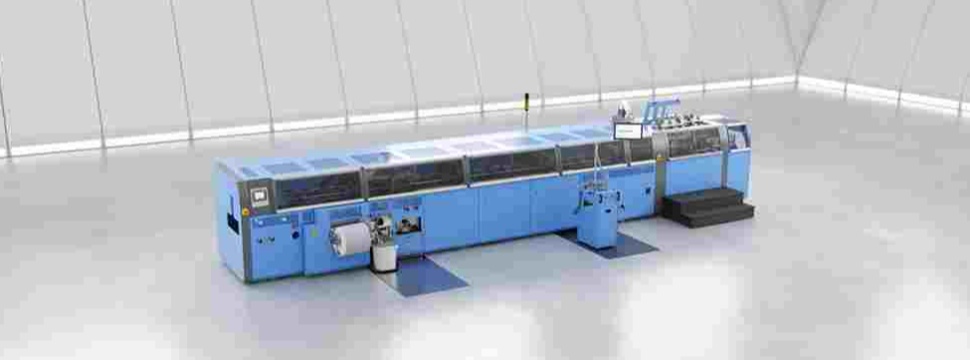 RF 700 spine gluing and backlining machine from Muller Martini