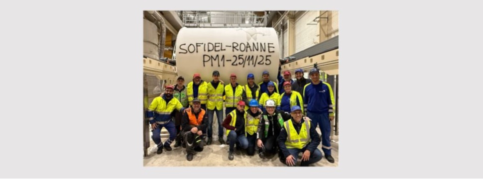 Toscotec gibt die erfolgreiche Inbetriebnahme der Tissue-Anlage PM1 im Werk von Sofidel Roanne in Frankreich bekannt