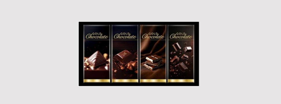 Chocolate in Gold and Silver packaging