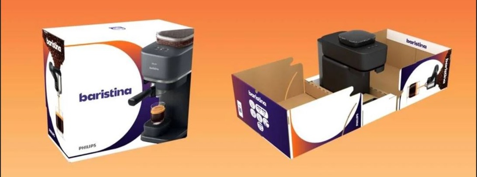 Corrugated packaging solution for Philips Baristina coffee machines