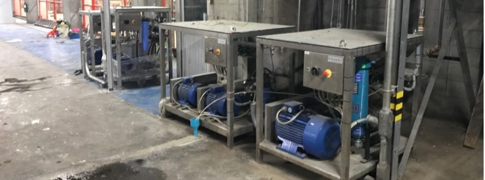 Multiple ProJet pump stations for Forming Fabric, Press Felt and Dryer Fabric Cleaner