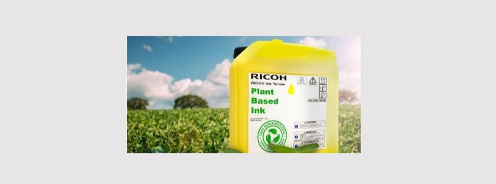 Ricoh’s plant-based ink will help brand owners and printer manufacturers further reduce their environmental impact.