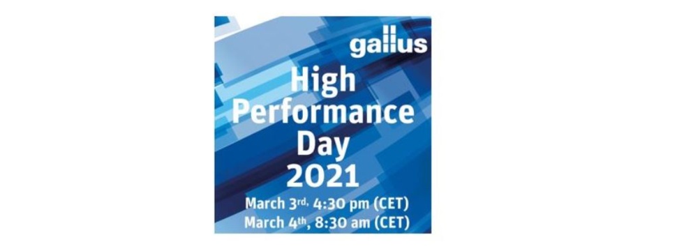 Gallus will host the Gallus High Performance Day