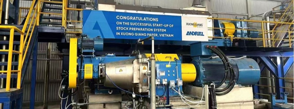 ANDRITZ PrimeRefine HC T refining system successfully running in the workshop at Xuong Giang, Vietnam.