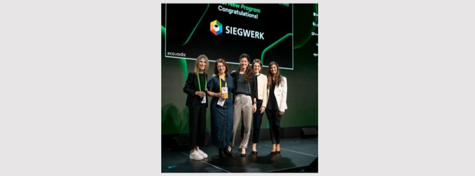 Siegwerk wins the 2026 EcoVadis Sustainability Achievement Award for Best New Program