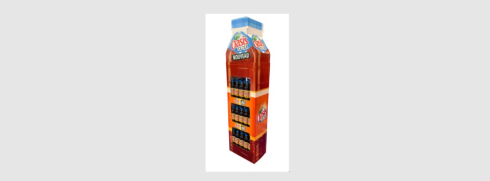 King-size corrugated display for Oasis ice tea