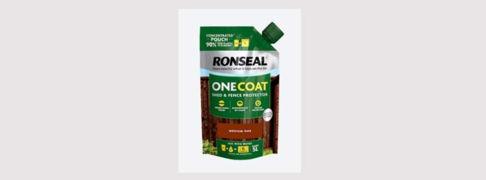 Ronseal concentrated fence stain in a pouch