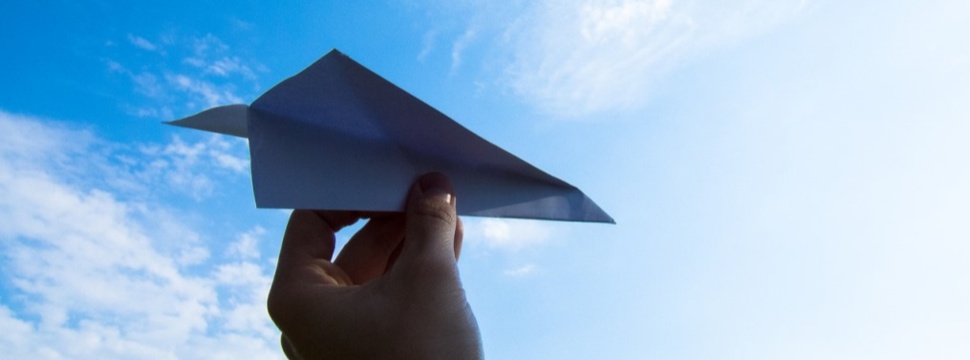 Paper aeroplane competition in Salzburg