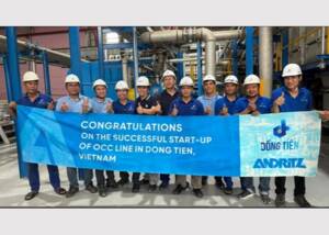The collaboration between ANDRITZ and Dong Tien continues with the start-up of the third OCC line